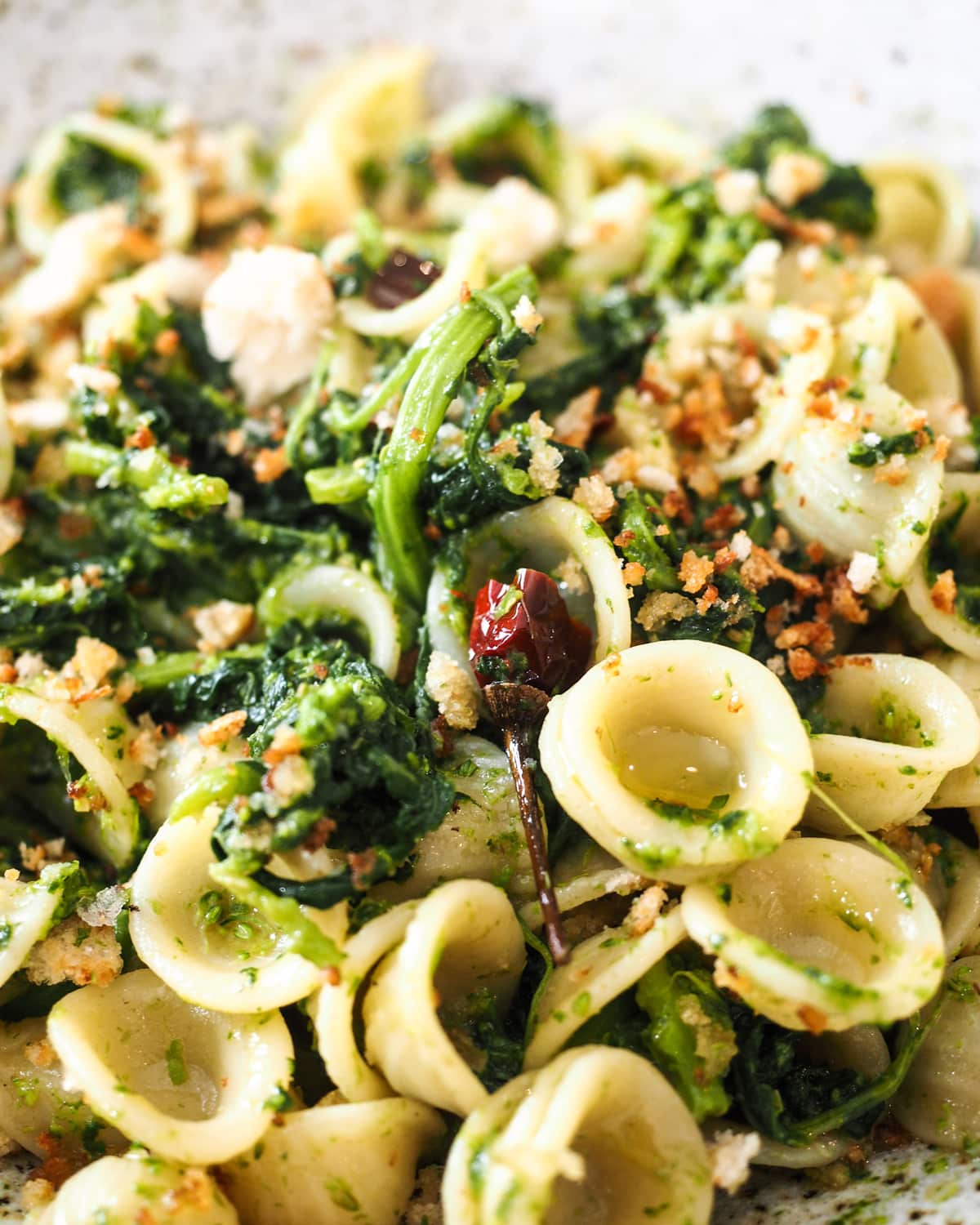 Orecchiette with cime di rapa and pangrattato