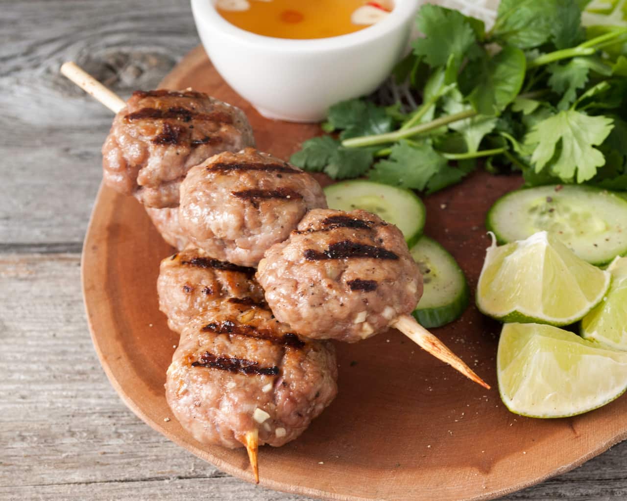 Grilled pork patties