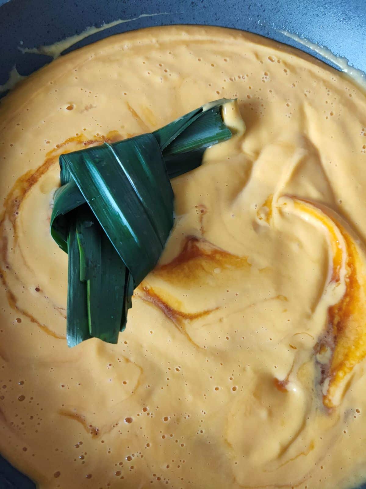 Pandan leaves give kaya or coconut jam a unique flavour.