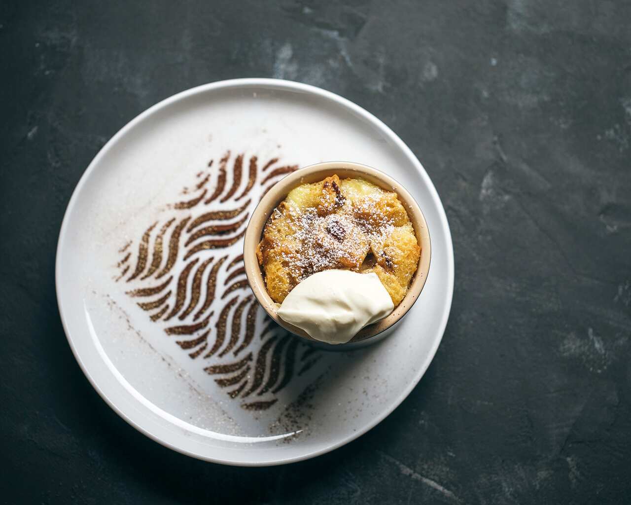 Panettone bread and butter pudding