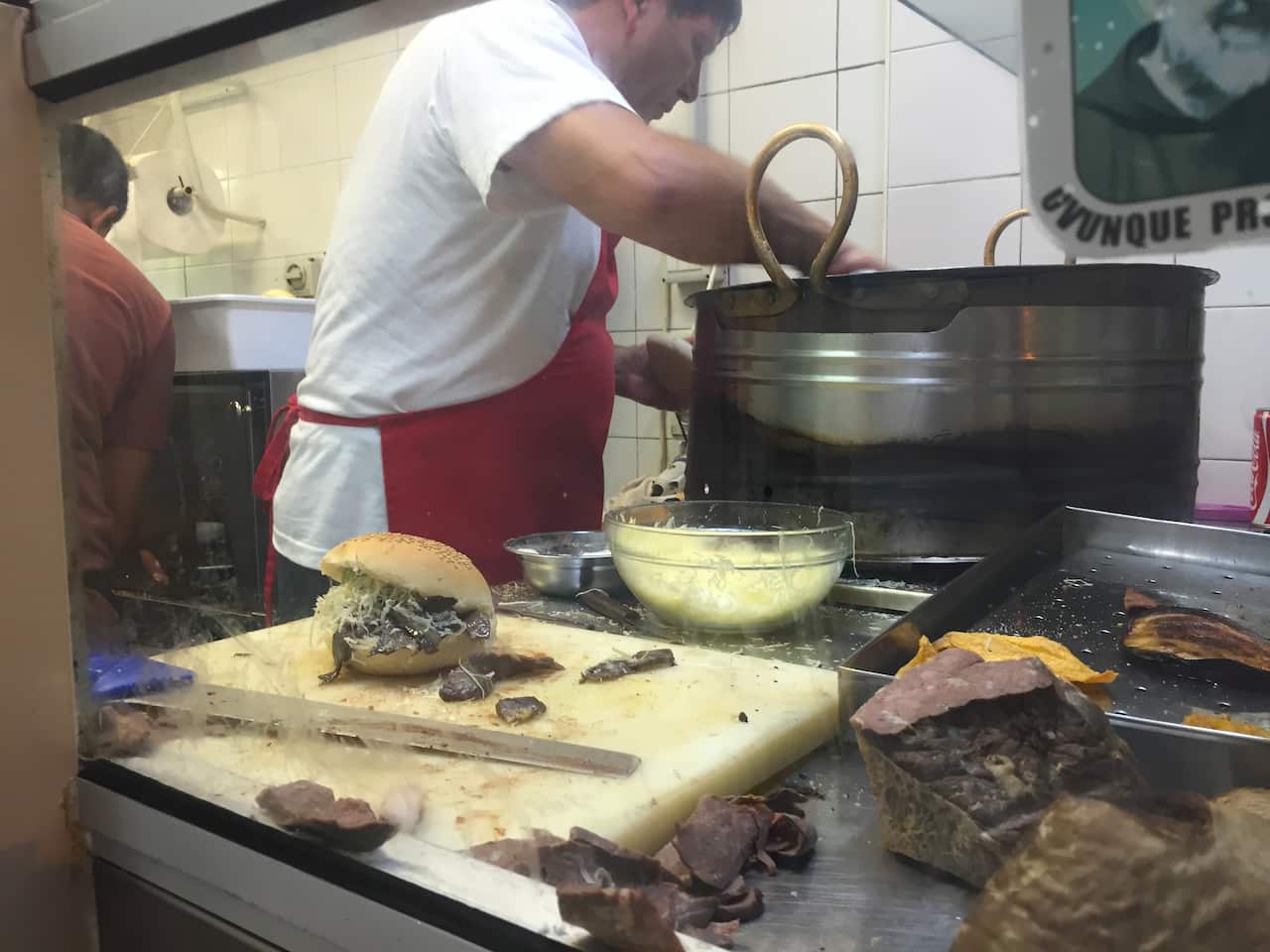 Italian pani câ mèusa sandwich