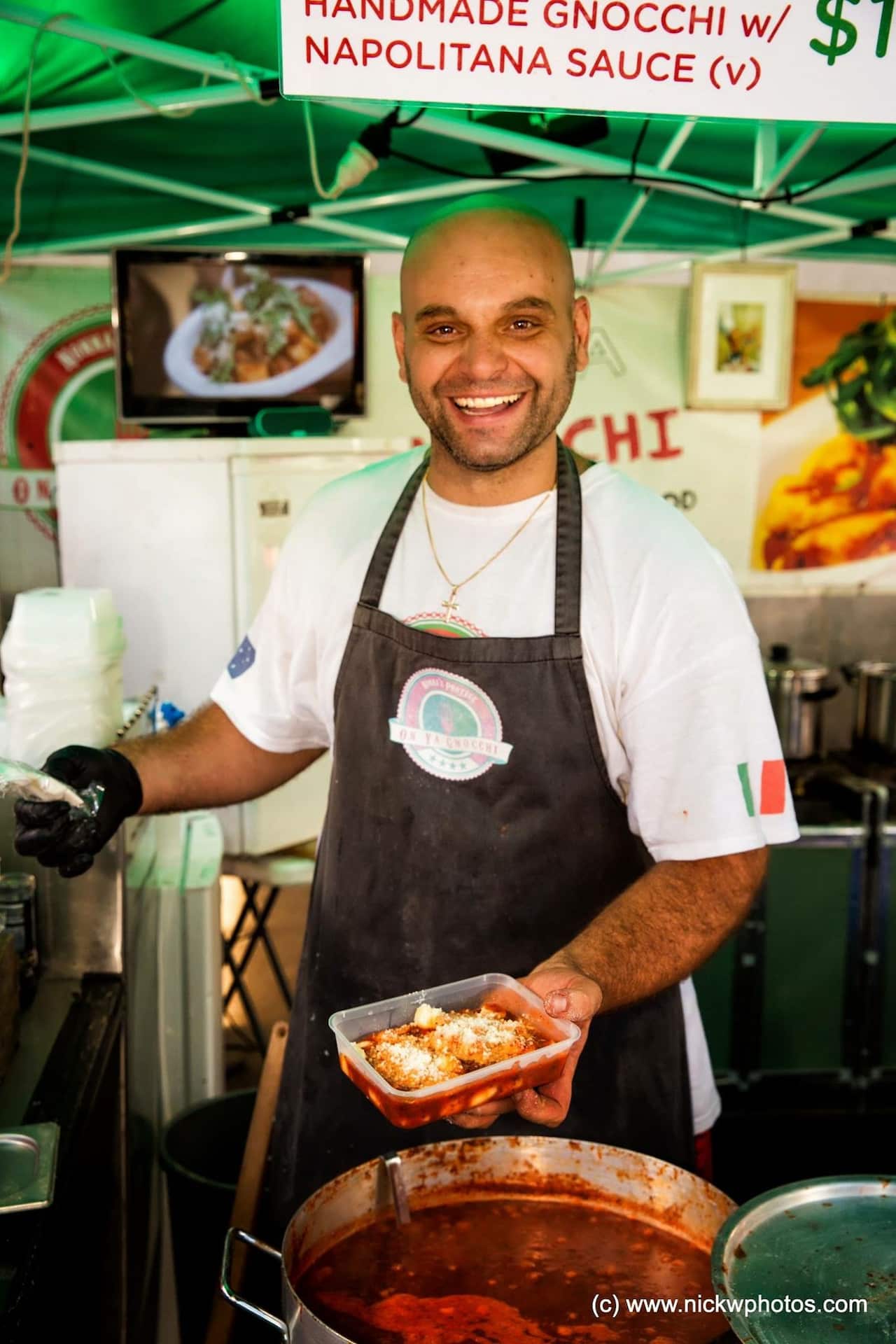 Paolo dishes out his gluten-free gnocchi in Sydney's west.