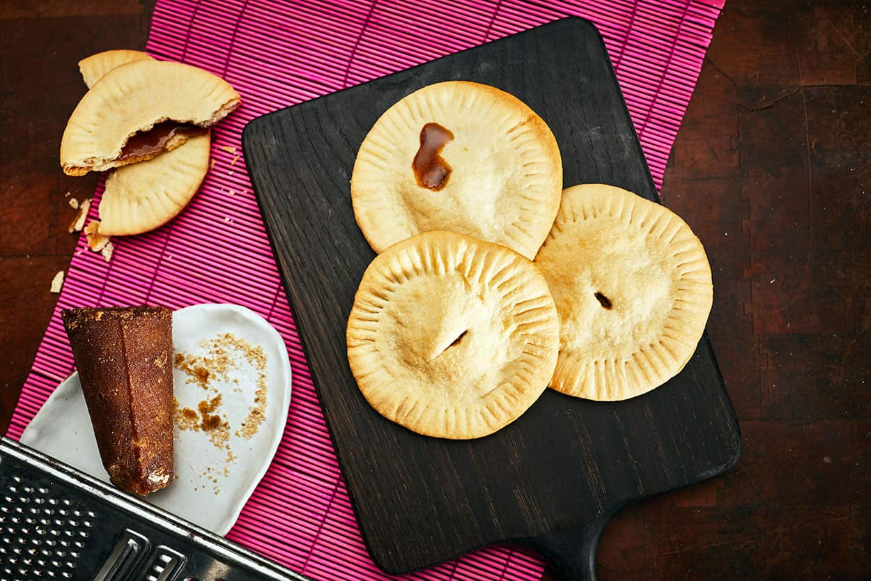 Flaky pastries with piloncillo (coyotas)