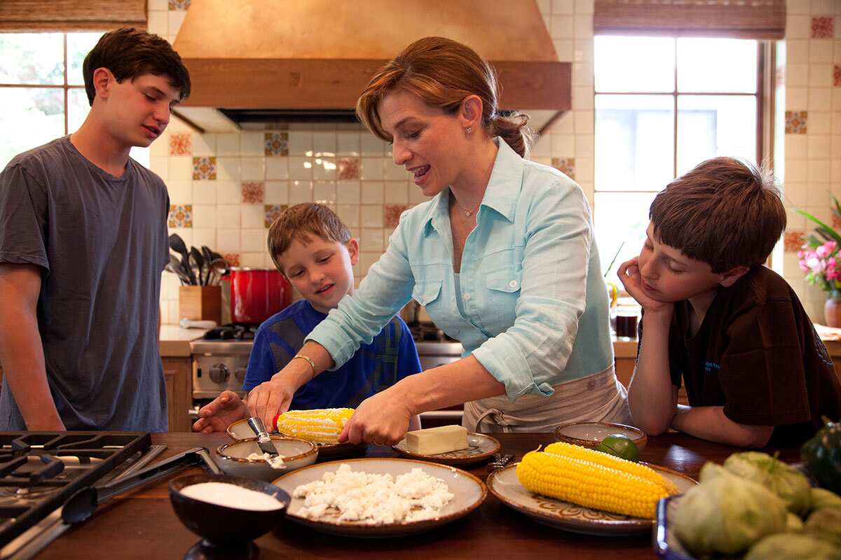 Pati Jinich with her sons