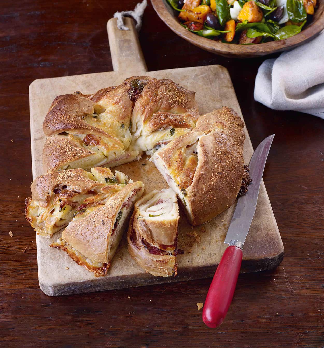 Savoury brioche couronne twisted bread