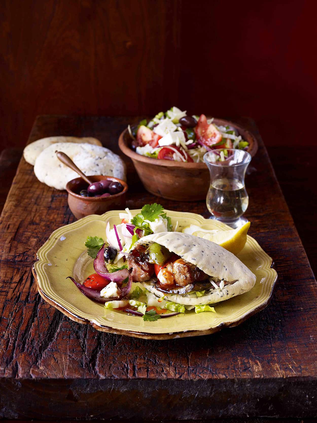 Souvlaki with Cypriot salad