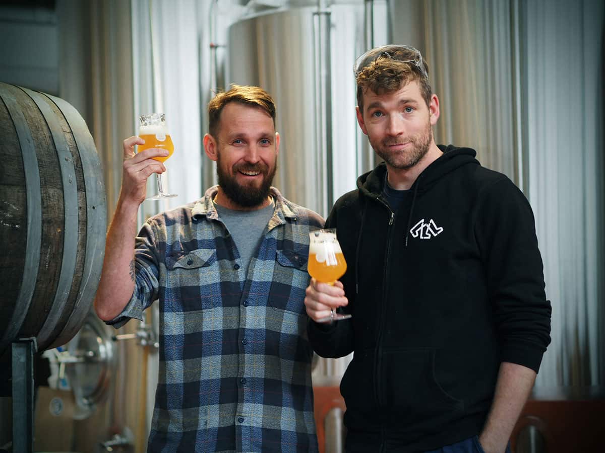 Paul West and Ashur Hall at Stomping Ground brewery