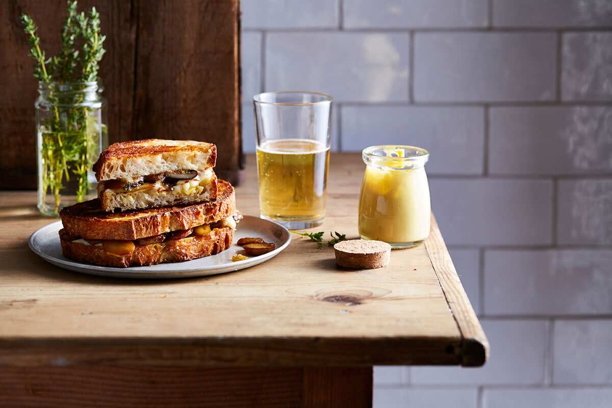 Mushroom cheese toastie