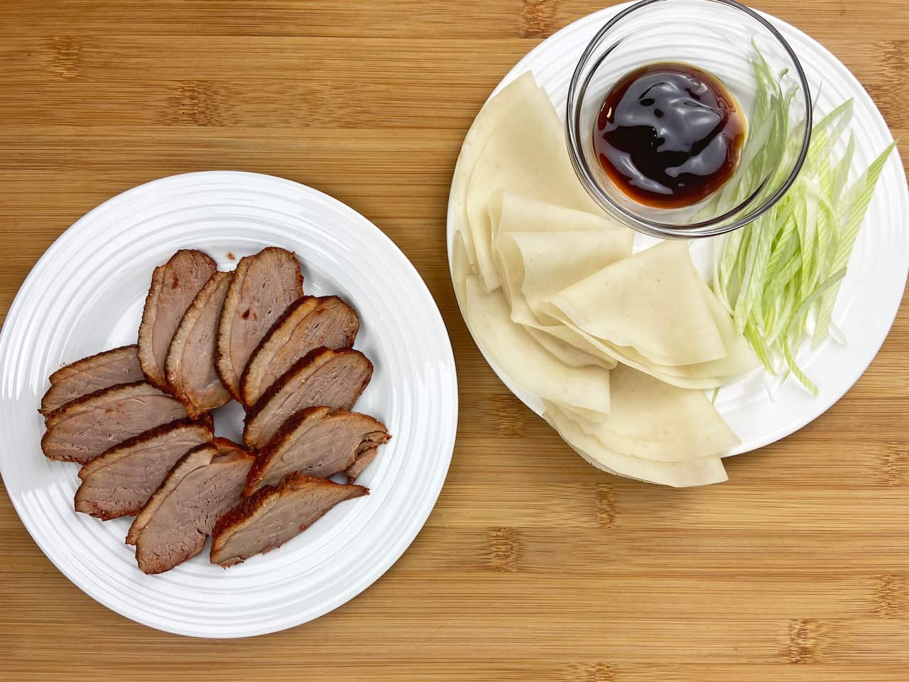 Peking duck pancakes
