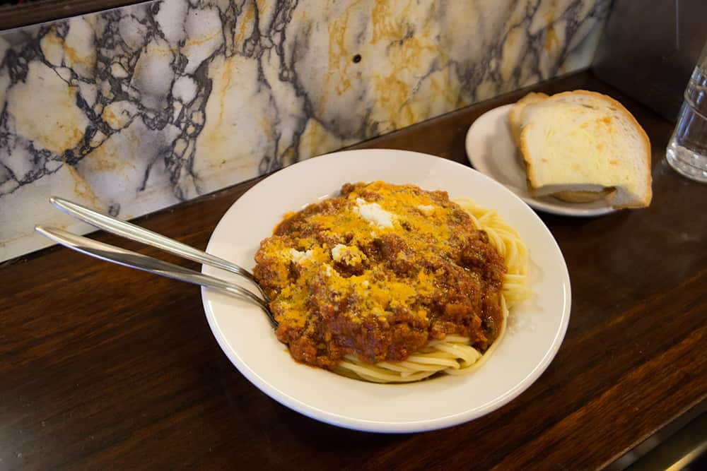 Pellegrinis spaghetti Bolognese