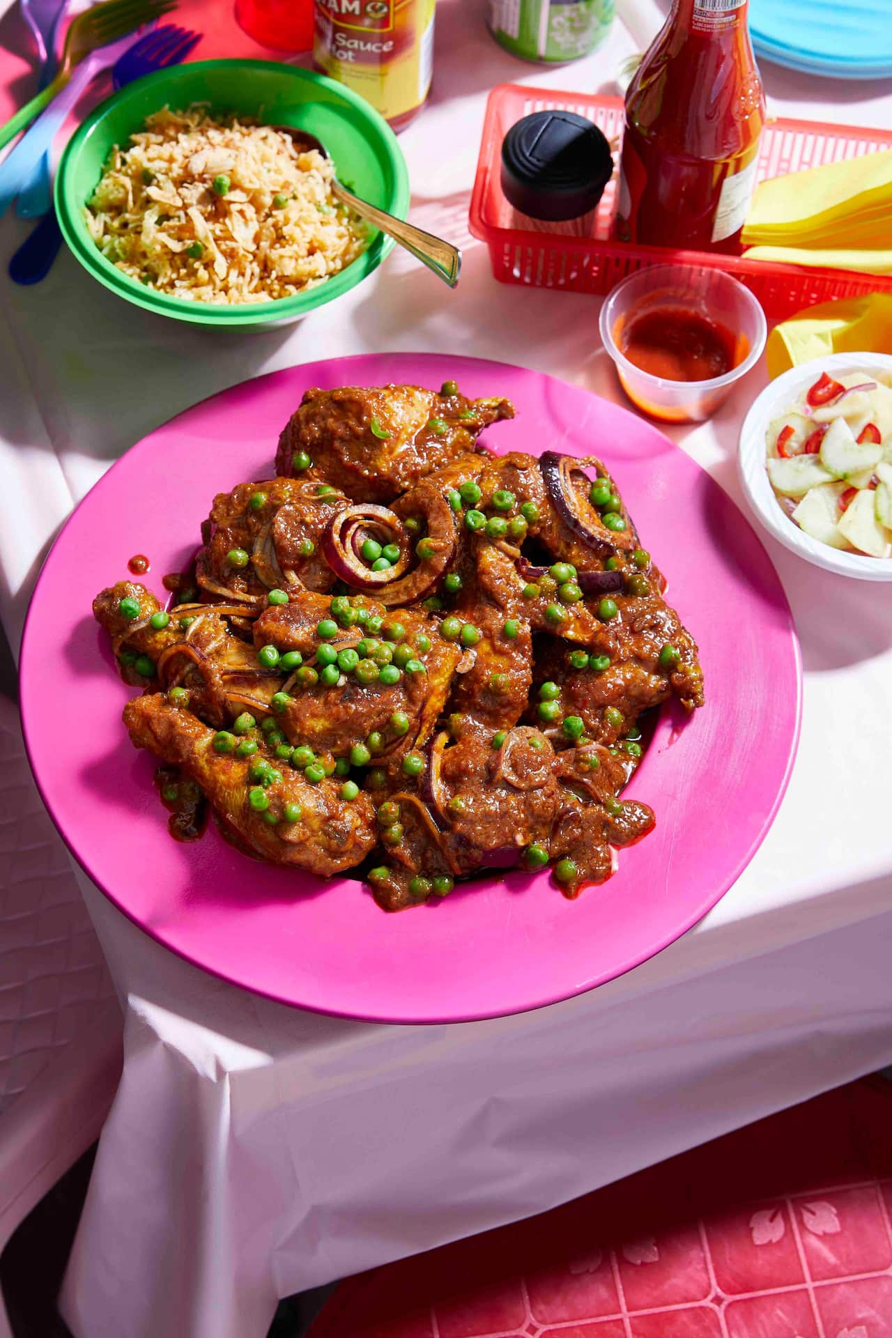 Ayam masak merah (Chicken in sweet and spicy tomato sauce)