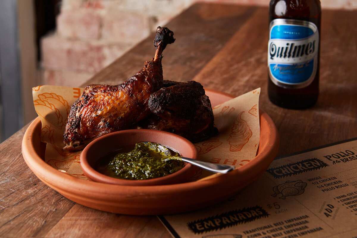 Pollo a la Brasa is a Saturday roast chicken takeaway tradition in Lima, Peru.