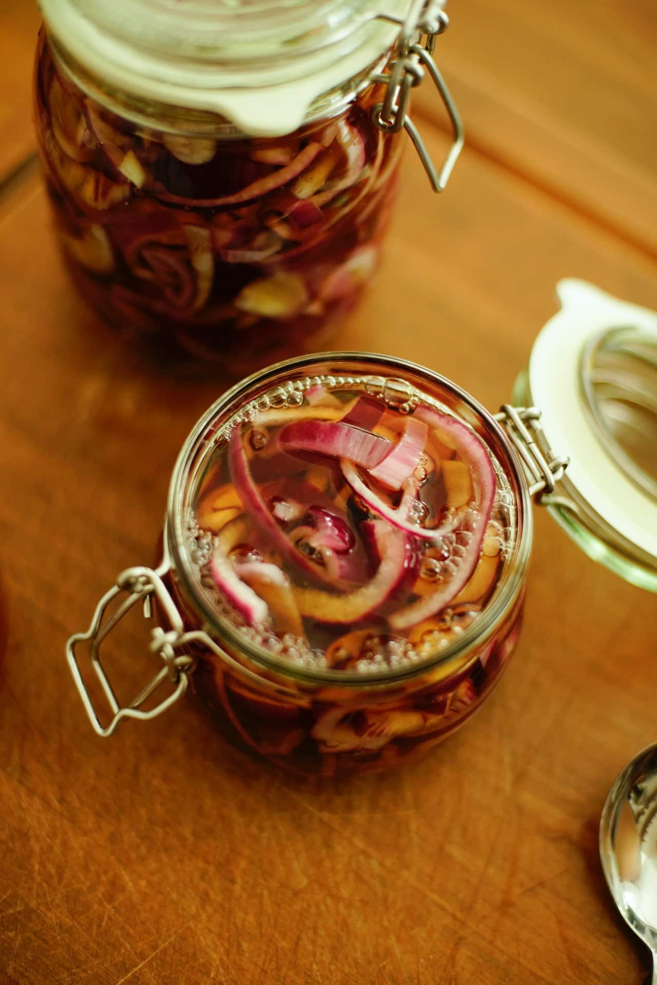 pickled vegetables in vinegar