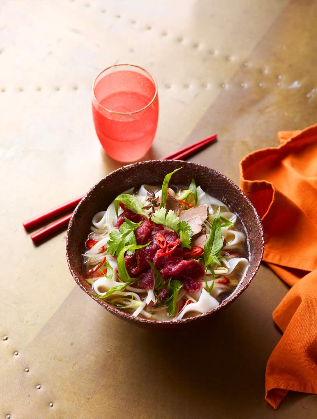 Beef noodle soup (pho bo)