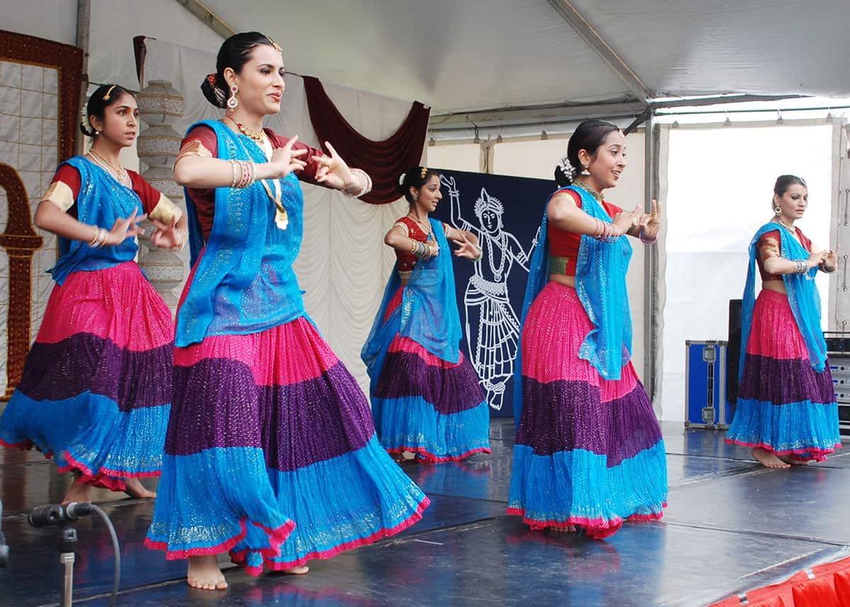 Dancers at Deepavali festival parramatta Park
