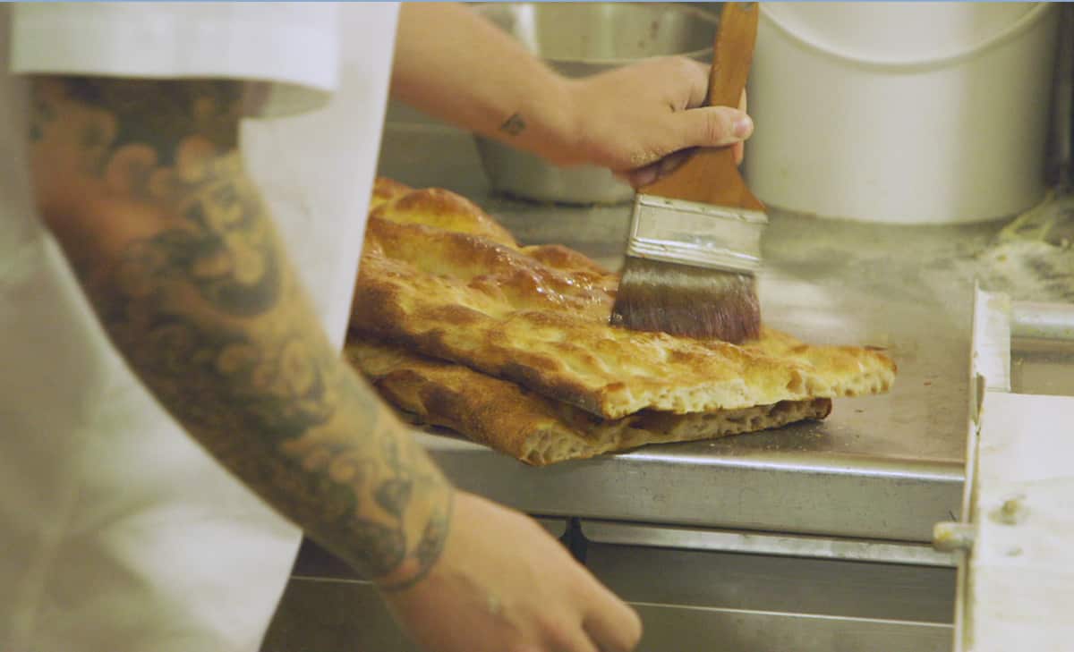 Pizza Bianca at Roscioli in Rome