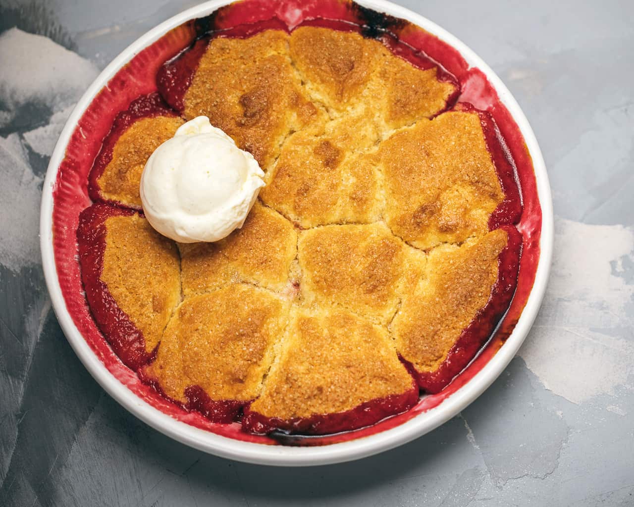 Plum cobbler