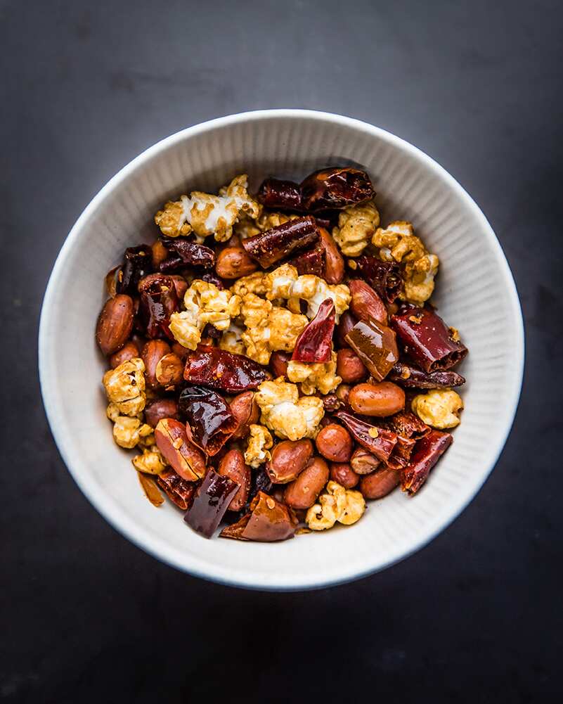 The spicy Chongqing popcorn at Paper Bird