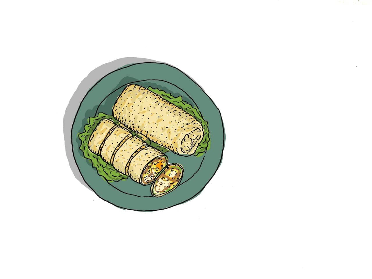 Popiah illustration
