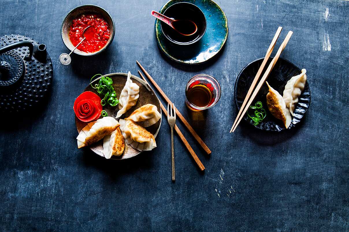 Pork and prawn potstickers