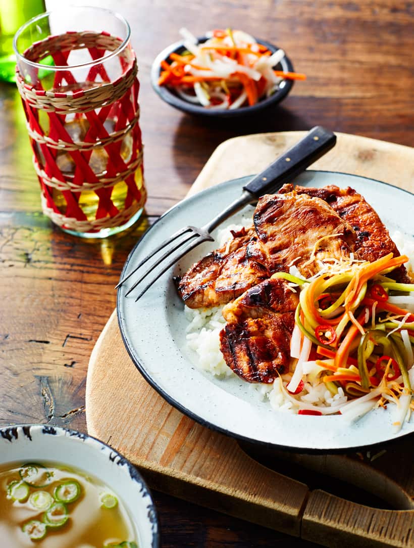 Pork and rice (bai sach chrouk)