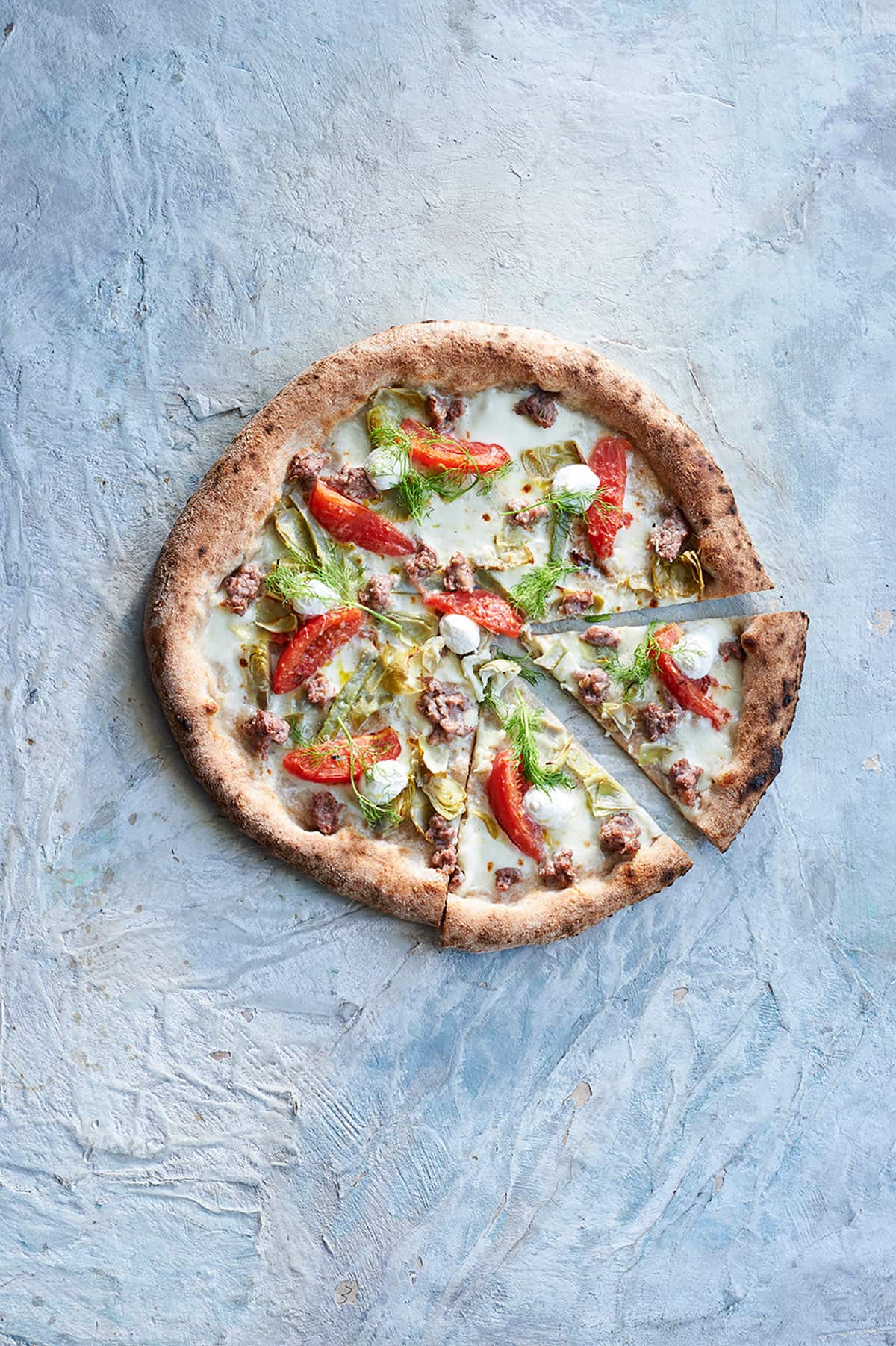 Pork and fennel sausage pizza