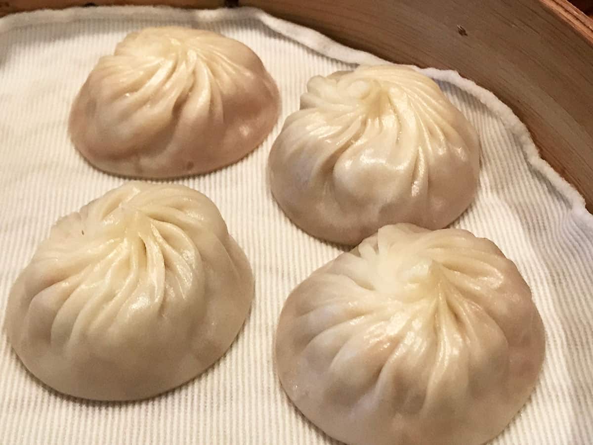 pork xiao long bao at Din Tai Fung