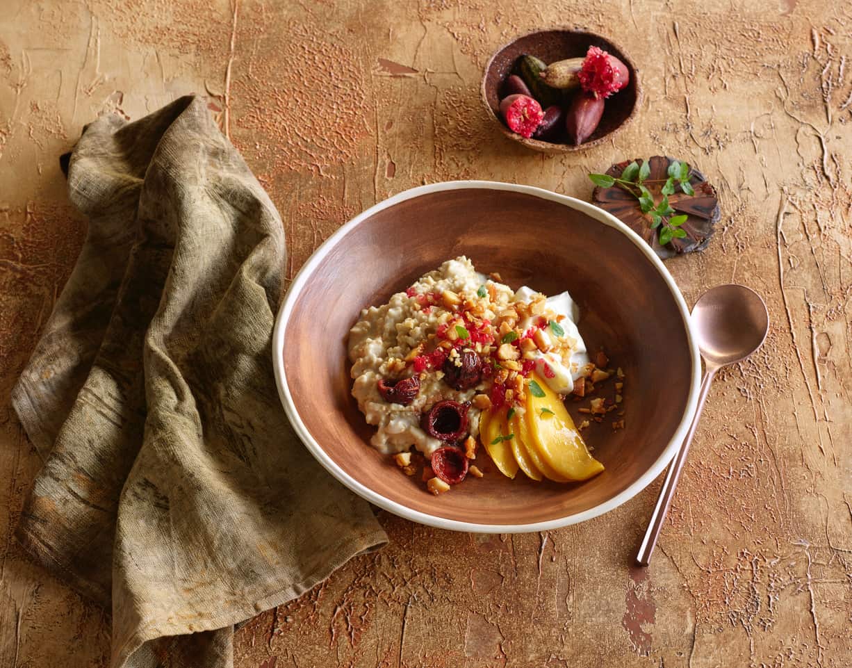 Caroline Velik's steamed porridge with quandong