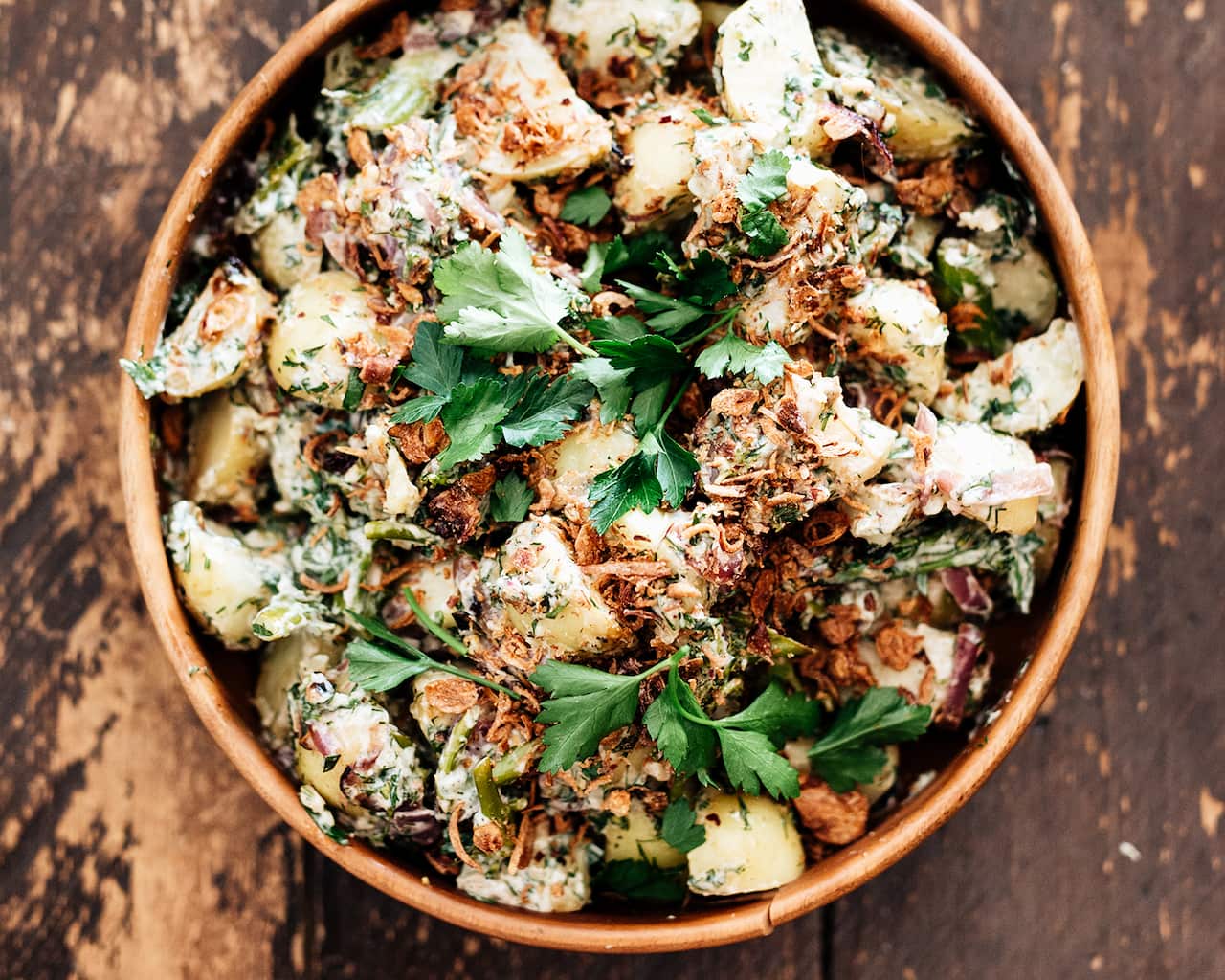 Potato and broccolini salad