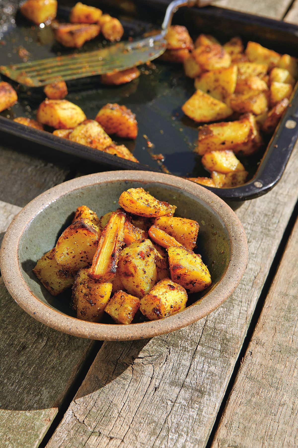 Roast potato and parsnip