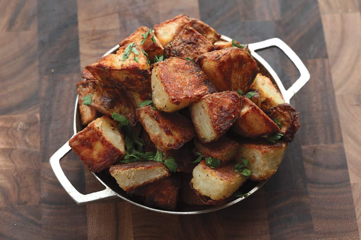 Super-crisp roasted potatoes