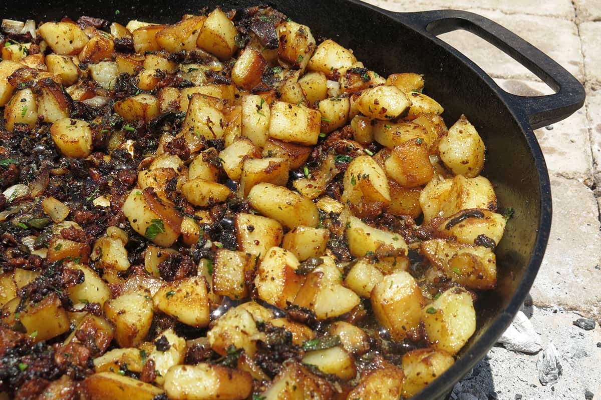 Potatoes with togarashi and wasabi butter "en papillote"                        