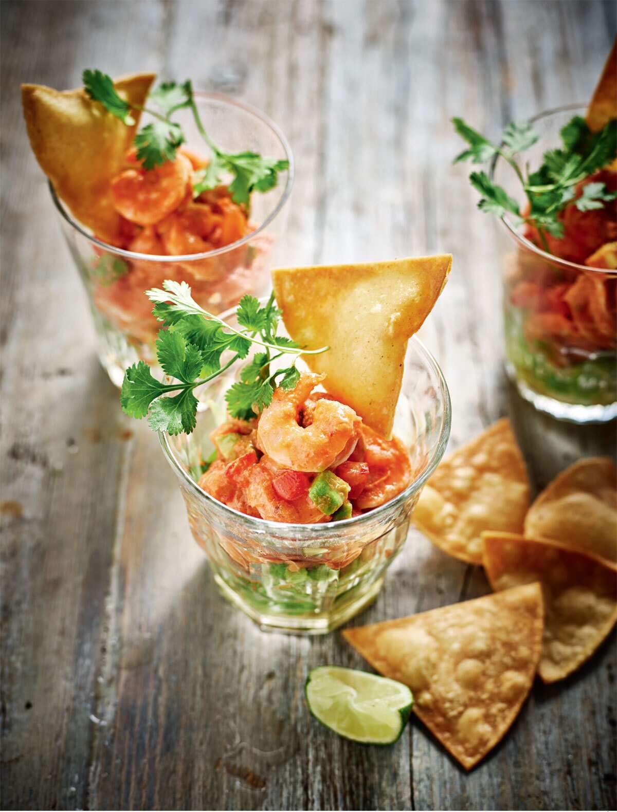 Mexican prawn cocktail with tomato, avocado and chipotle