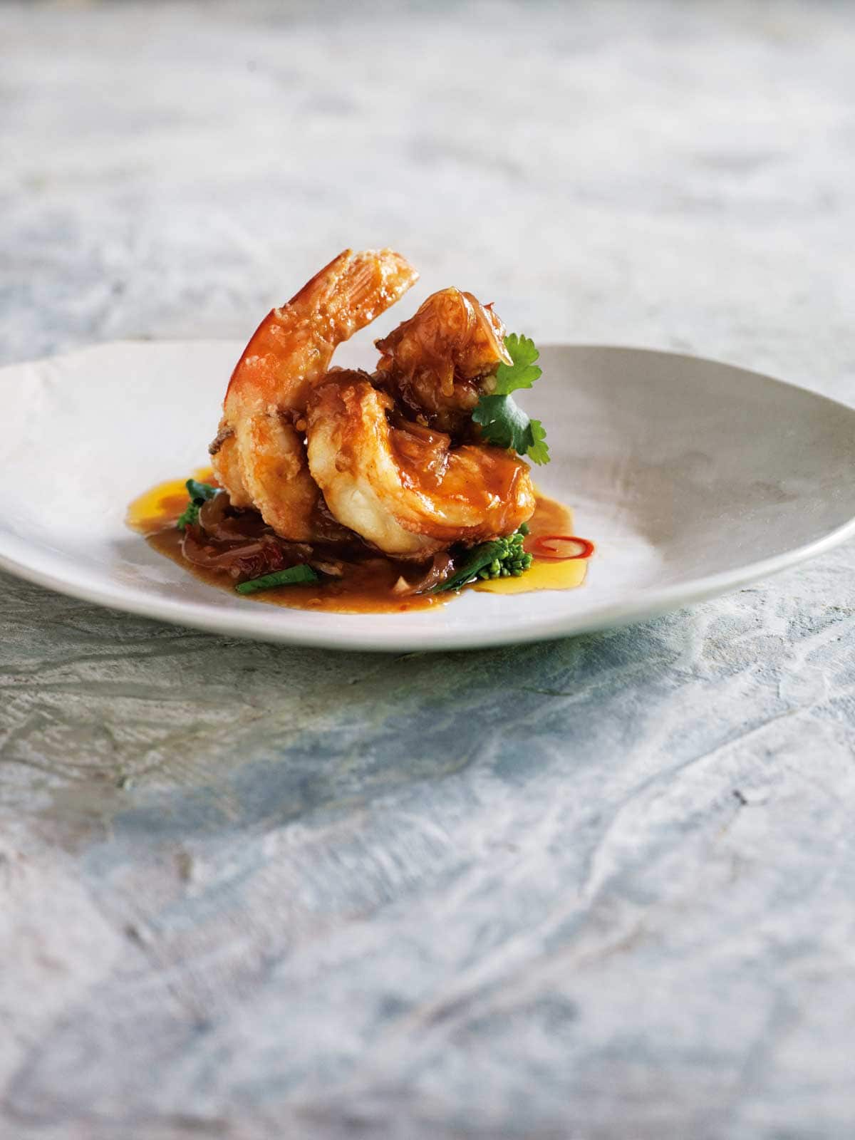 Prawns with tamarind sauce