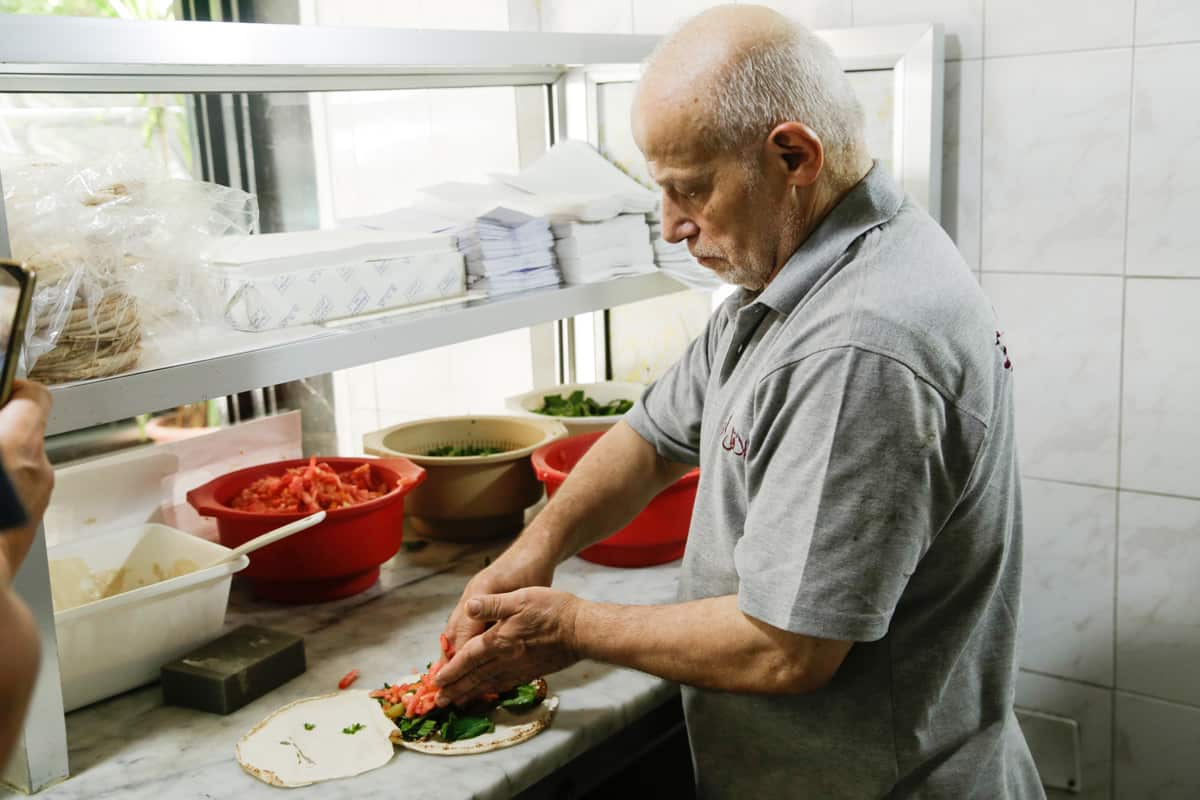 Falafel Tabbara in Beirut, where Zalloua had amazing falafel for the equivalent of a few Australian dollars.
