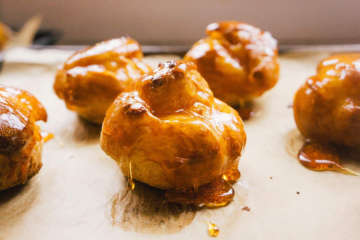 Creme brulee cream puffs