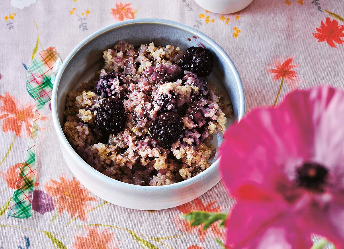 Quinoa and blackberry porridge