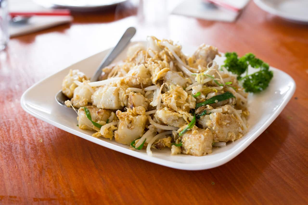 Singaporean carrot cake at Old Raffles
