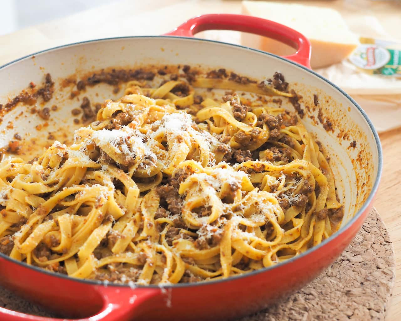 Ragú Bolognese with tagliatelle
