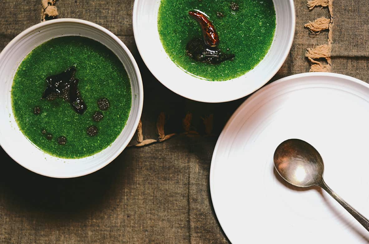 Green goddess rasam