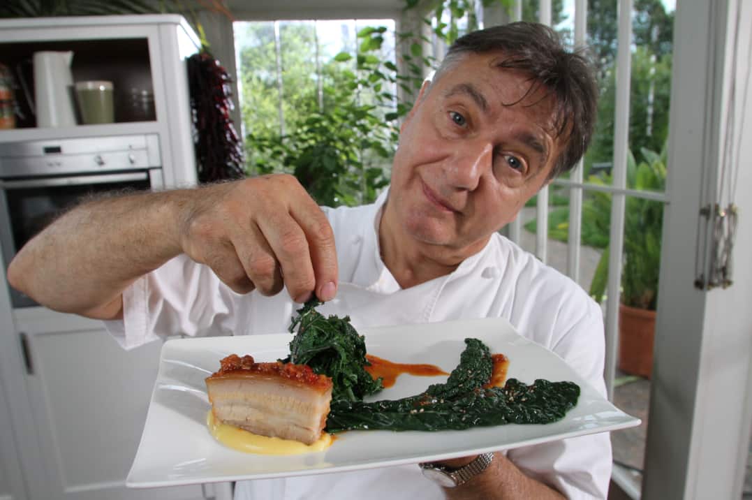 Raymond Blanc with sweet-and-sour pork belly 