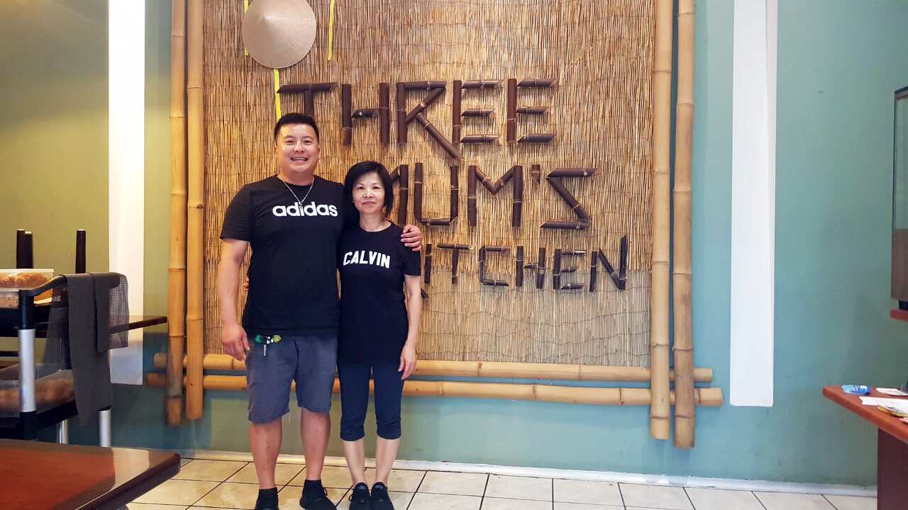 Minh Vu and his mum