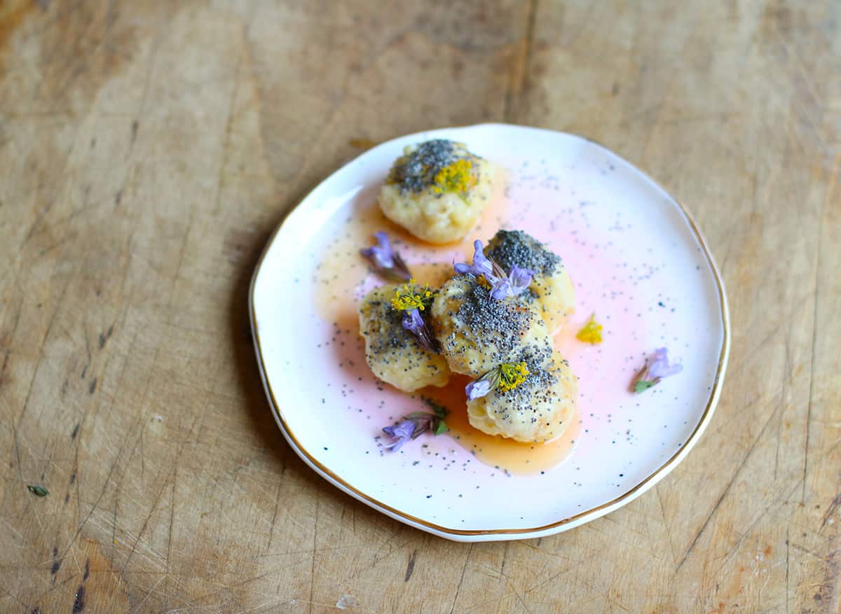 ricotta-filled canederli dumplings