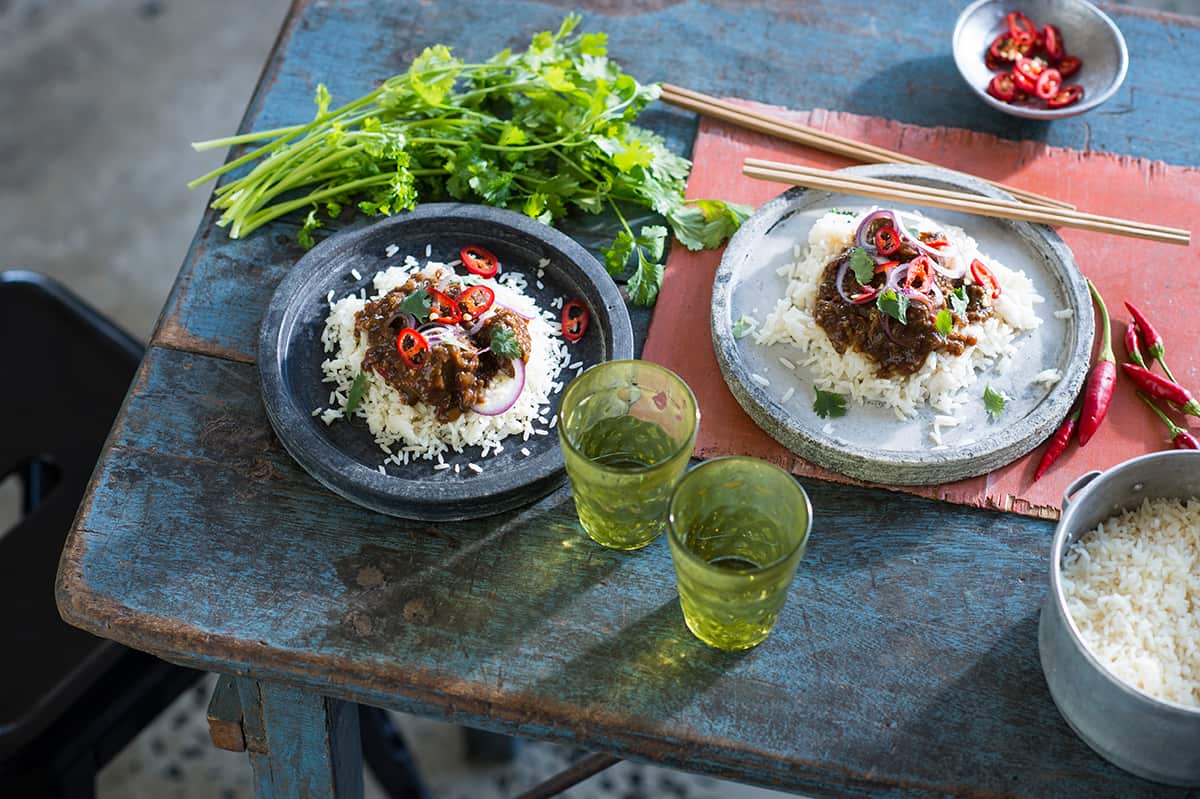 Beef brisket braised with tamarind and chilli sauce