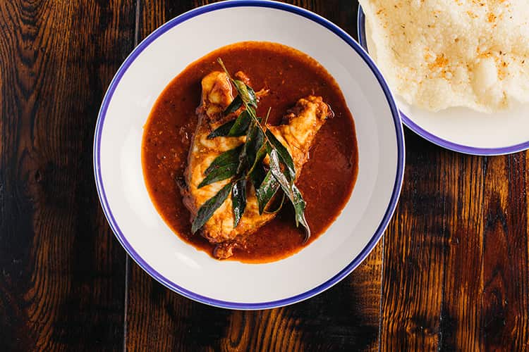 Fish curry at the Rochester Hotel