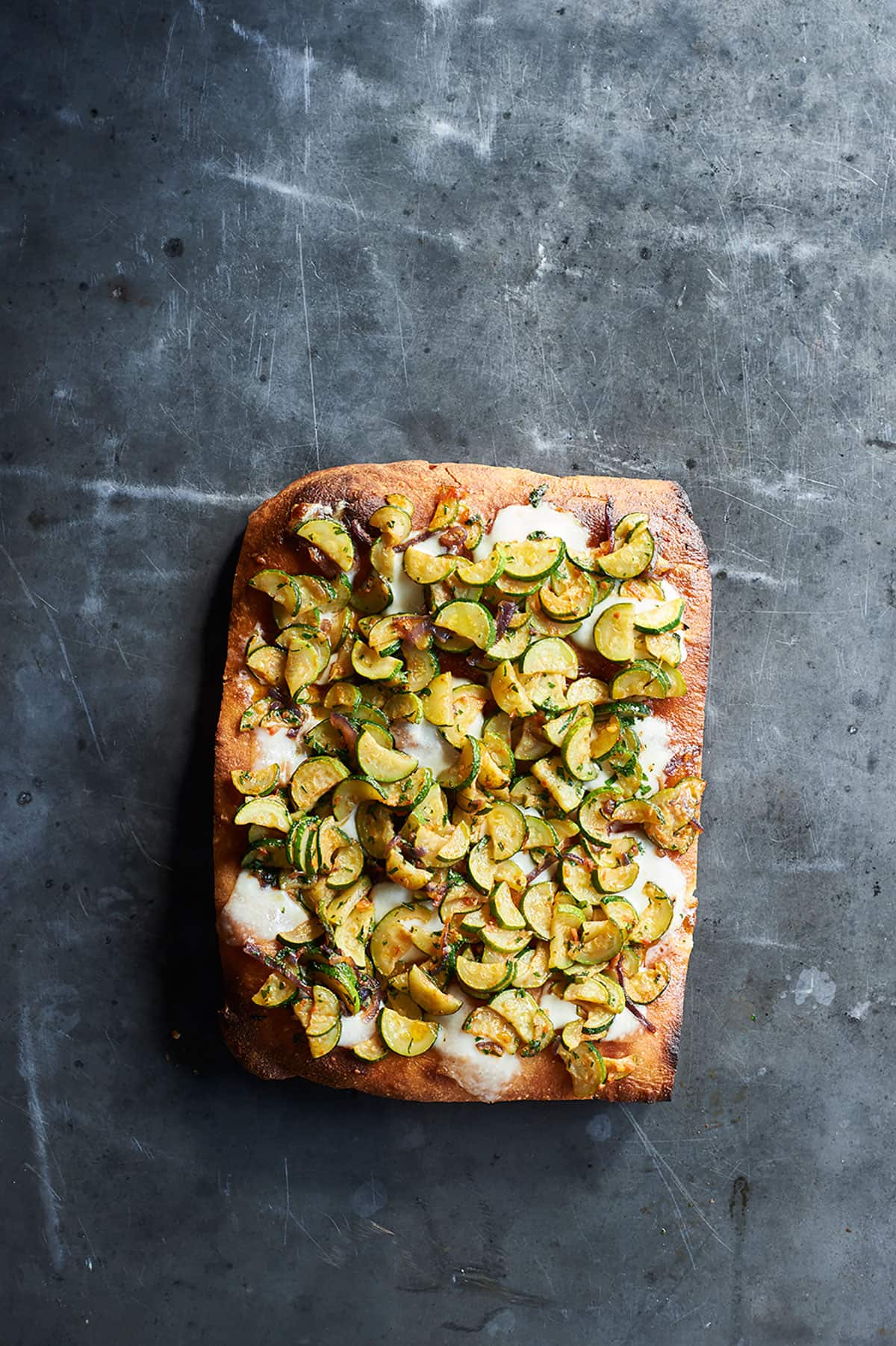 Zucchini Roman pizza