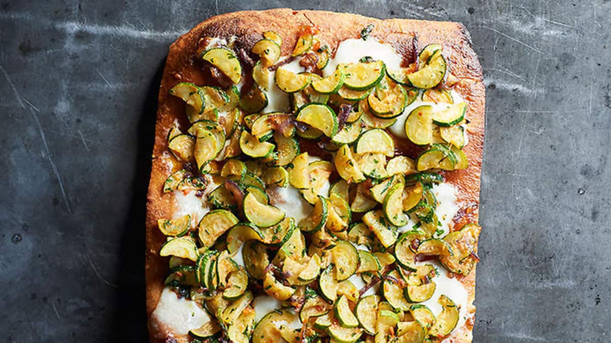 Zucchini Roman pizza