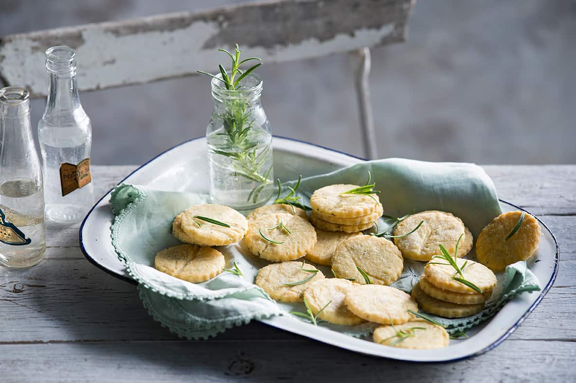 Rosemary and lemon sables