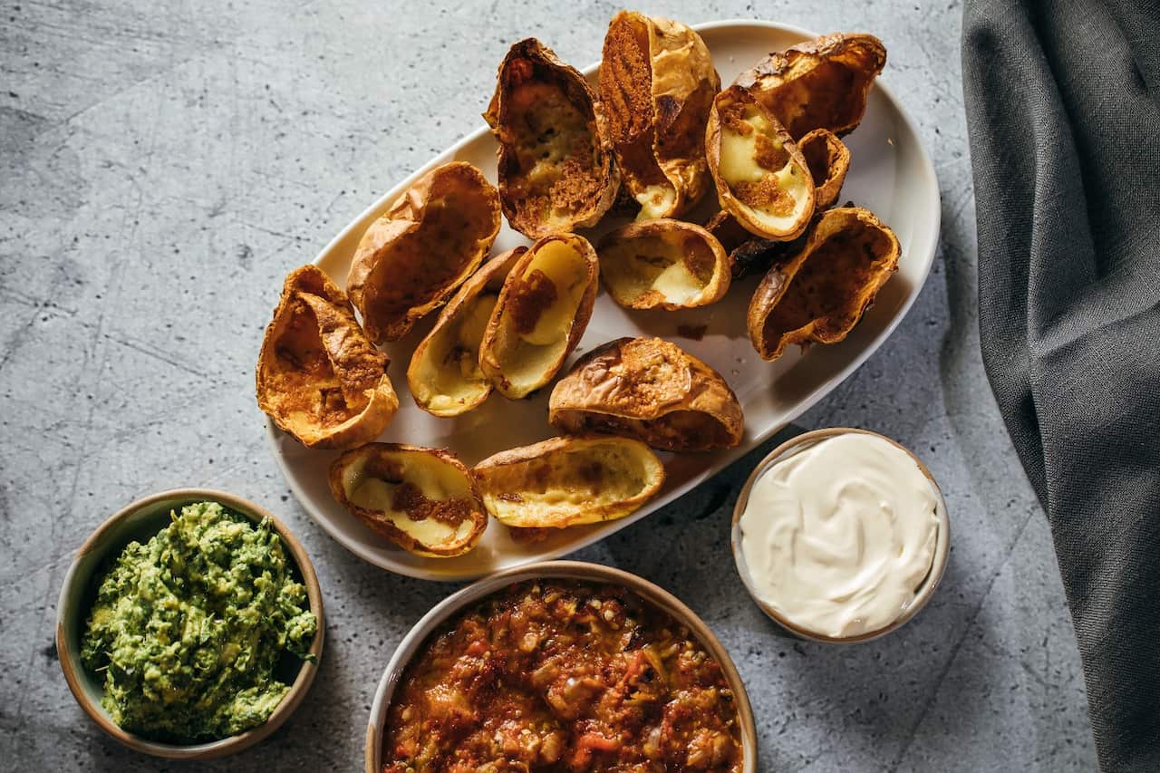Cheesy potato skin nachos