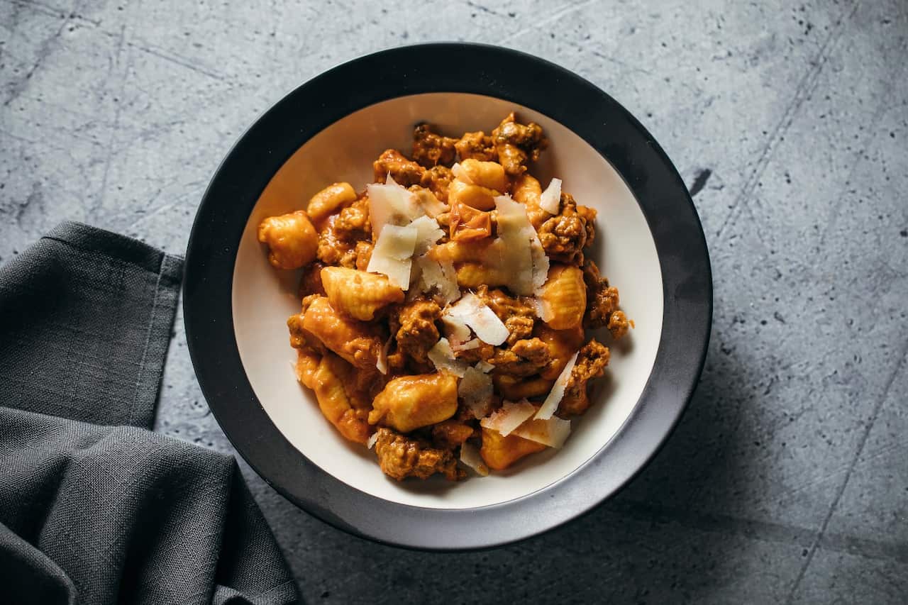 Gnocchi with cherry tomato and Italian sausage 